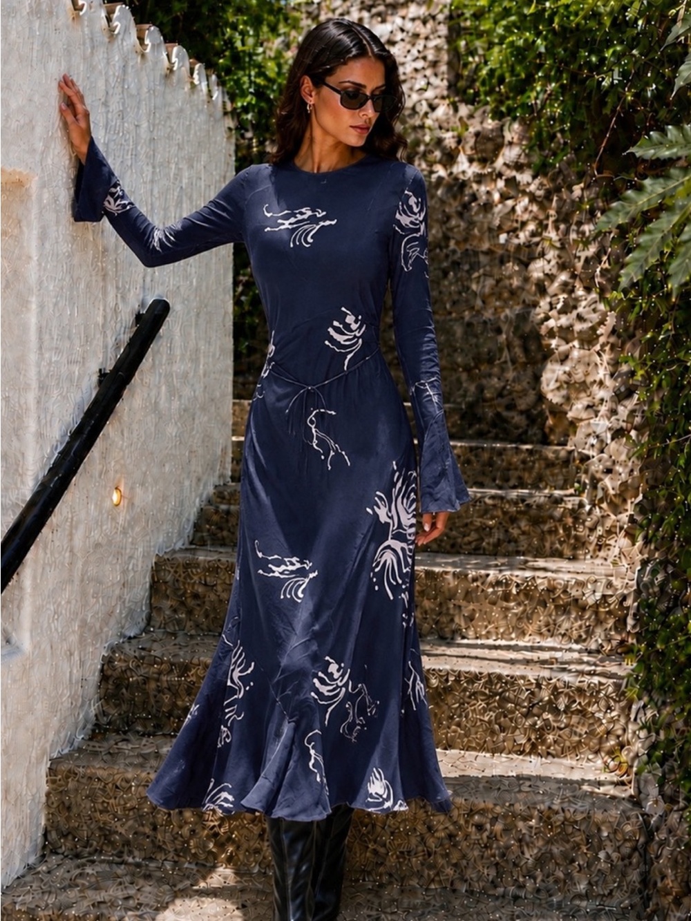 Zara ZW Collection | Printed Midi Dress, Small.